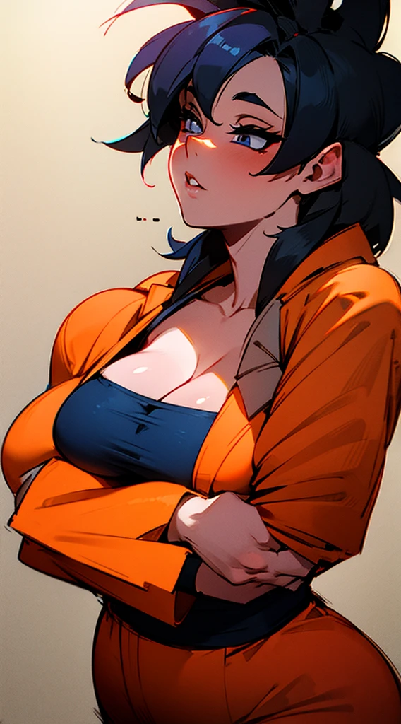 Goku with big female breasts