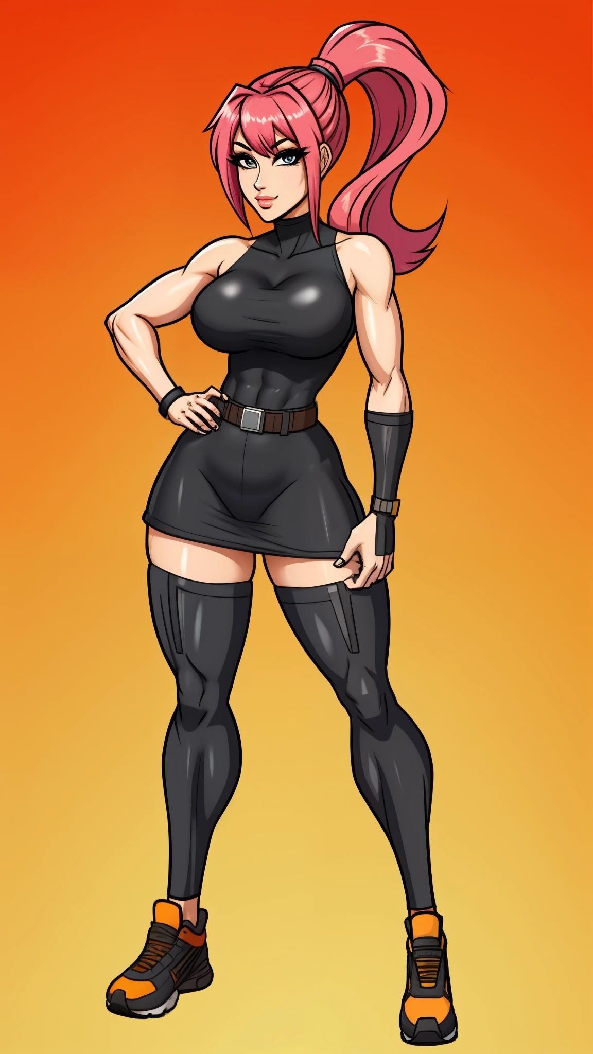 ponytail is kawaii, full body shot