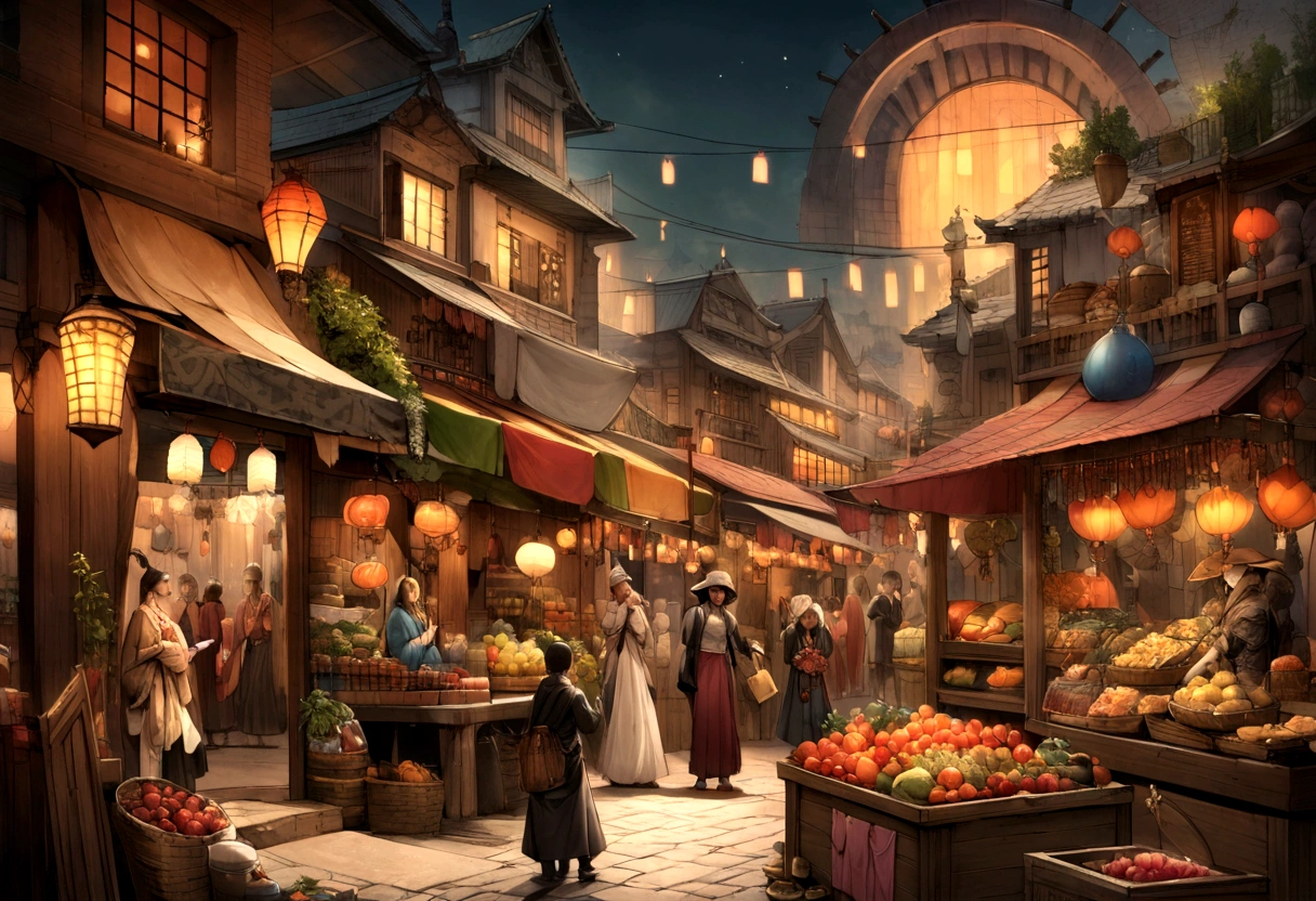 background: A bustling market in the Magic City, Creatures of various shapes and sizes object mysterious artifacts々Where to replace.

letter: Mischievous, Quick finger thief (By Keira) In the mysterious air, Steal powerful amulets from vendors' stalls.{Realistic}