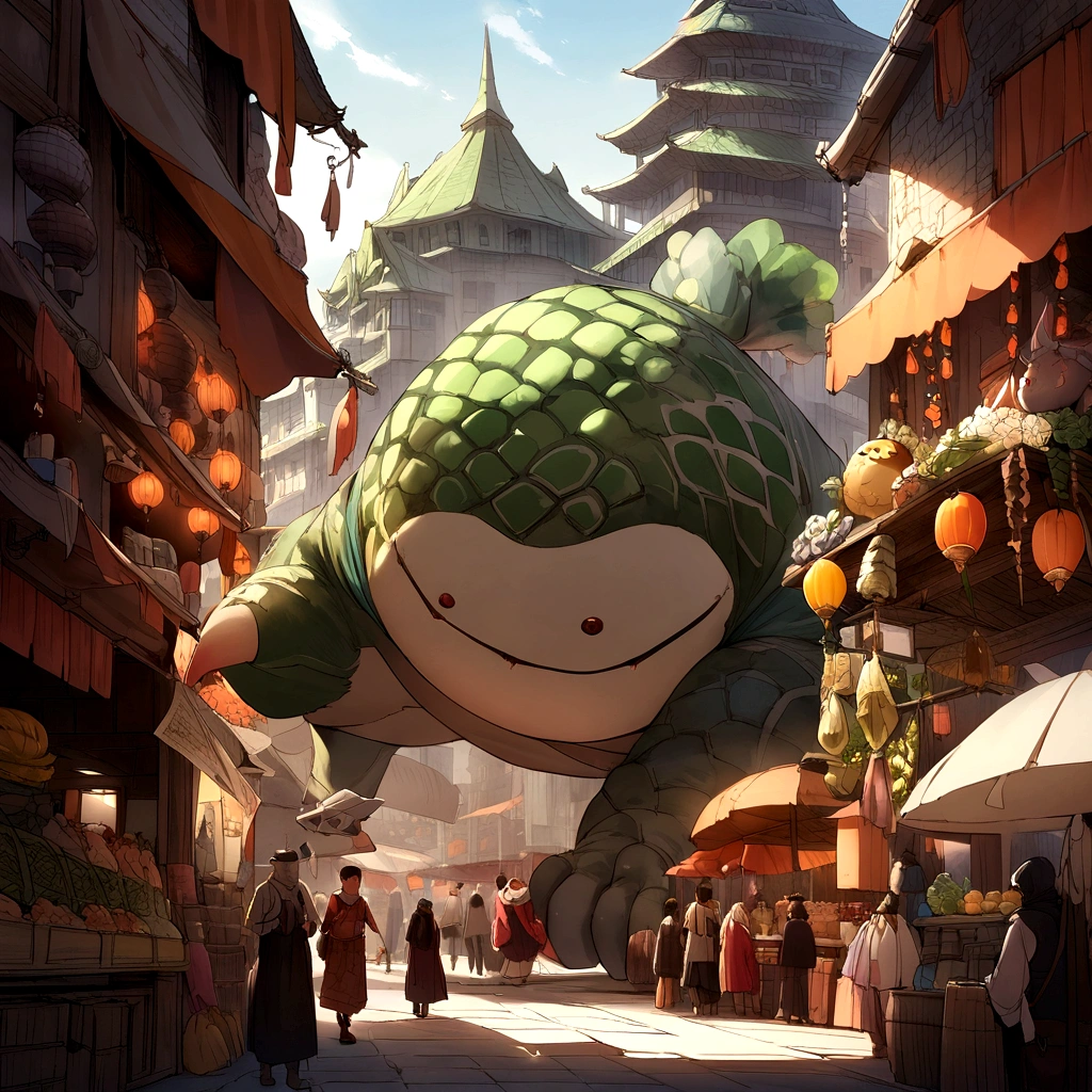 background: A bustling market in the Magic City, Creatures of various shapes and sizes object mysterious artifacts々Where to replace.

letter: Mischievous, Quick finger thief (By Keira) In the mysterious air, Steal powerful amulets from vendors' stalls.{Realistic}
