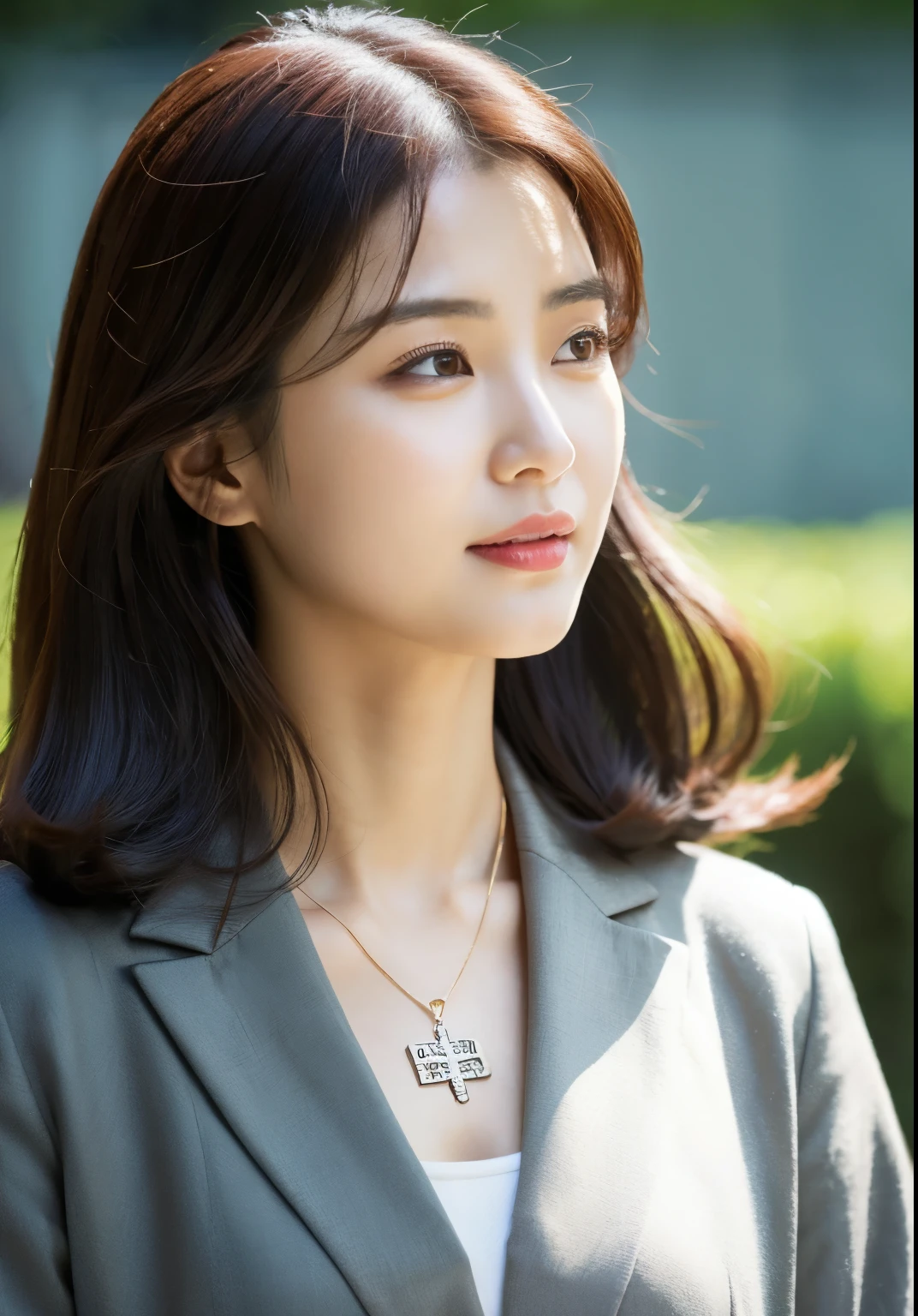 arafed asian woman with a necklace and a necklace on her neck, jiyun chae, lee ji-eun, lee ji - eun, kwak ji young, gemma chen, lu ji, park ji-min, hwang se - on, shin min jeong, heonhwa choe, yun ling, kim hyun joo, jaeyeon nam, lulu chen