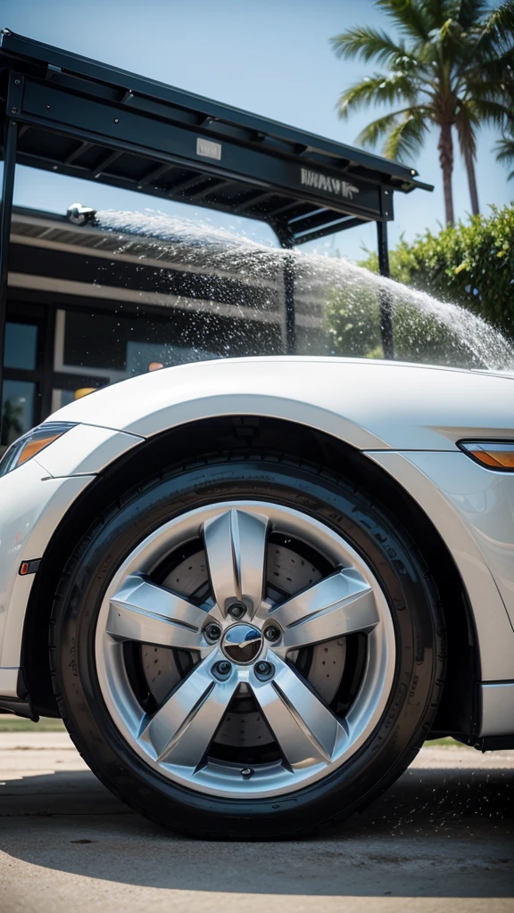 Create a logo for a jet washing company GOD IS FAITHFUL WITH a very chic car top with the number 3899889-1077 very illustrative, attention-grabbing image to put up a company profile