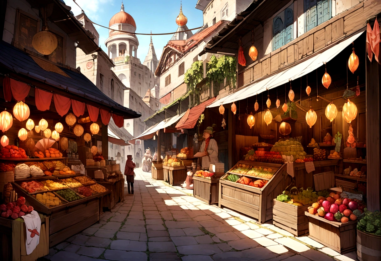 background: A bustling market in the Magic City, Creatures of various shapes and sizes object mysterious artifacts々Where to replace.
letter: Mischievous, Quick finger thief (By Keira) In the mysterious air, Steal powerful amulets from vendors' stalls.{Realistic}