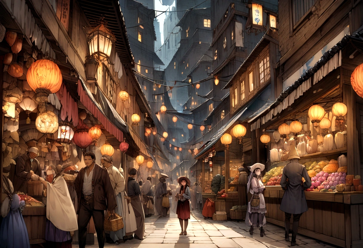 background: A bustling market in the Magic City, Creatures of various shapes and sizes object mysterious artifacts々Where to replace.
letter: Mischievous, Quick finger thief (By Keira) In the mysterious air, Steal powerful amulets from vendors' stalls.{Realistic}
