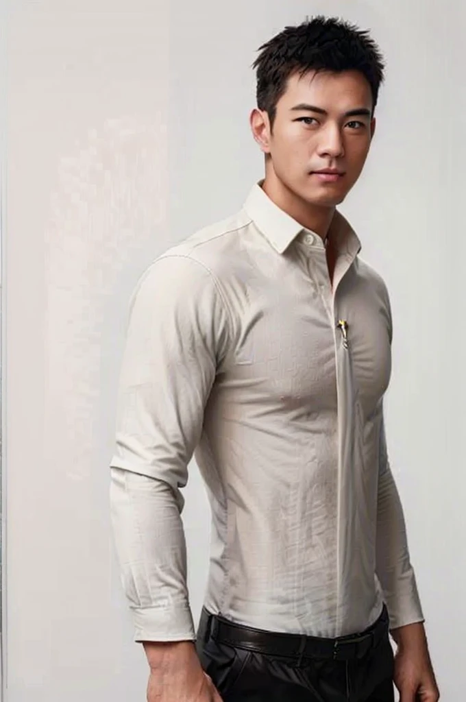 1man,
a 30 y.o muscular male wearing long-sleeve white shirt and tie, wearing leather shoes, full body,
soft lighting,
masterpiece, best quality, 8k uhd, dslr, film grain, Fujifilm XT3 photorealistic painting art by midjourney and greg rutkowski