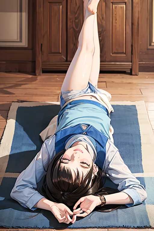 Highest quality、masterpiece、High sensitivity、High resolution、Detailed Description、Slender women、Casual clothes、Do a handstand、