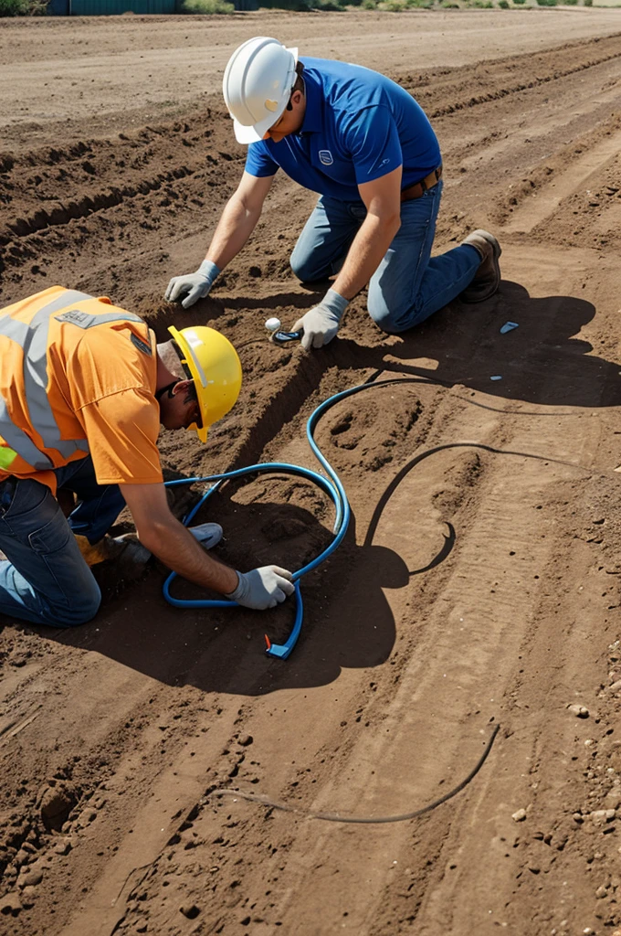 Laying network cables in the ground