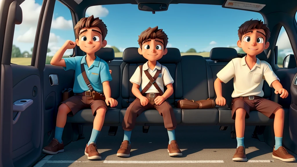 **Title: True friends**
**Chapter 1: The Great Competition**
Lucas e peter eram melhores amigos e adoravam competir em tudo. Be the one who ran faster, who could jump the highest, or whoever arrived at school first, the competition between them never stopped. Lucas always wore his seat belt when he got into the car because he knew it was the right thing to do and that it was the law. peter, on the other hand, I thought it was a waste of time.
**Chapter 2: The Park Challenge**
One day, They decided they would hold a competition in the park to see who could get through the obstacle course the fastest.. They were excited and couldn't wait to get there. Quando o pai de peter veio buscá-los, Lucas immediately put on his seat belt.. peter, although, got in the car and ignored the seat belt, like always.
**Chapter 3: The accident**
On the way to the park, something unexpected happened. A car made a dangerous maneuver, e o pai de peter teve que frear bruscamente. Lucas, secured by the seat belt, just felt scared. peter, who was without a belt, was thrown forward and hit his arm hard. The pain was immediate, and they realized something was wrong.
**Chapter 4: in hospital**
in hospital, os médicos confirmaram que peter havia fraturado o braço. He was very upset, not just because of the pain, but also for losing the competition in the park. While they waited, Lucas tried to cheer him up, mas peter estava muito pensativo. He knew he was lucky not to get hurt more seriously..
**Chapter 5: An Important Lesson**
After leaving the hospital, peter olhou para Lucas com gratidão e disse: "You were right, the seat belt could have prevented my injury." Lucas smiled and hugged his friend. From that day on, peter prometeu sempre usar o cinto de segurança. They remained friends and competitive, mas agora, they both knew that safety came first. In light of what happened, the two began working at school to raise awareness and impose