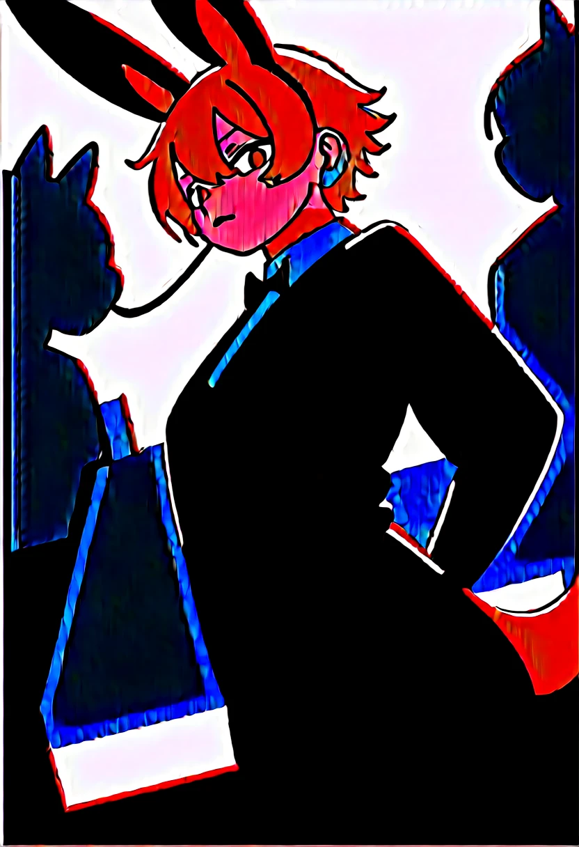Highest quality, Highest quality, High quality illustrations, masterpiece, Ultra-high resolution, Detailed Background, bartender, bar, Smoking shisha, Absurd, Perfect Anatomy, Performance, Good lighting, Shadows in the movie(kemono, Furry Personification)Dynamic Angle, Rubber suit, ラbarスーツ, latex, Earrings, Bunny Suit, Cat, male
