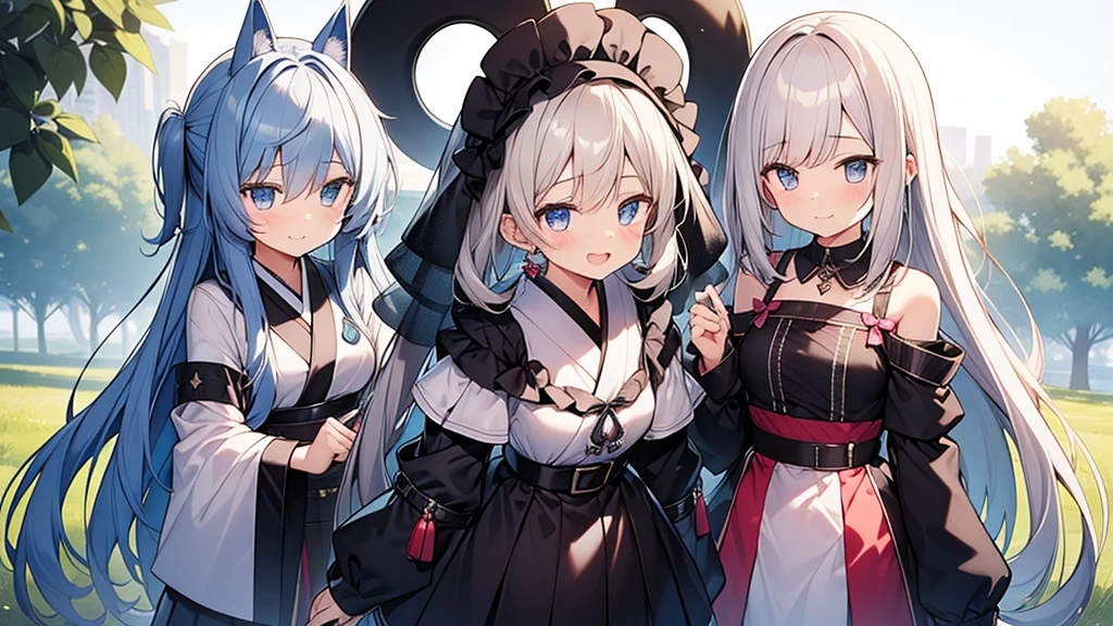 There are lots of girls with girlish hearts、An environment so happy that it cures depression Black Costume Belt on torso Japanese style