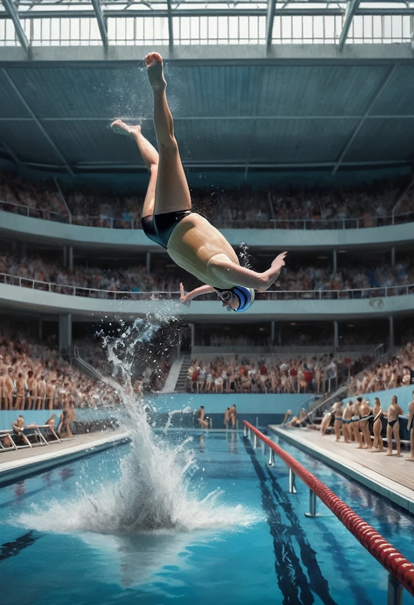 (Athlete), athlete in the 100 meter sprint is sprinting at full force on the track, with a determined expression on their face. The background is about to cross the finish line, full body, (Photography), panoramic view, award-winning, cinematic still, emotional, vignette, dynamic, vivid, (masterpiece, best quality, Professional, perfect composition, very aesthetic, absurdres, ultra-detailed, intricate details:1.3)