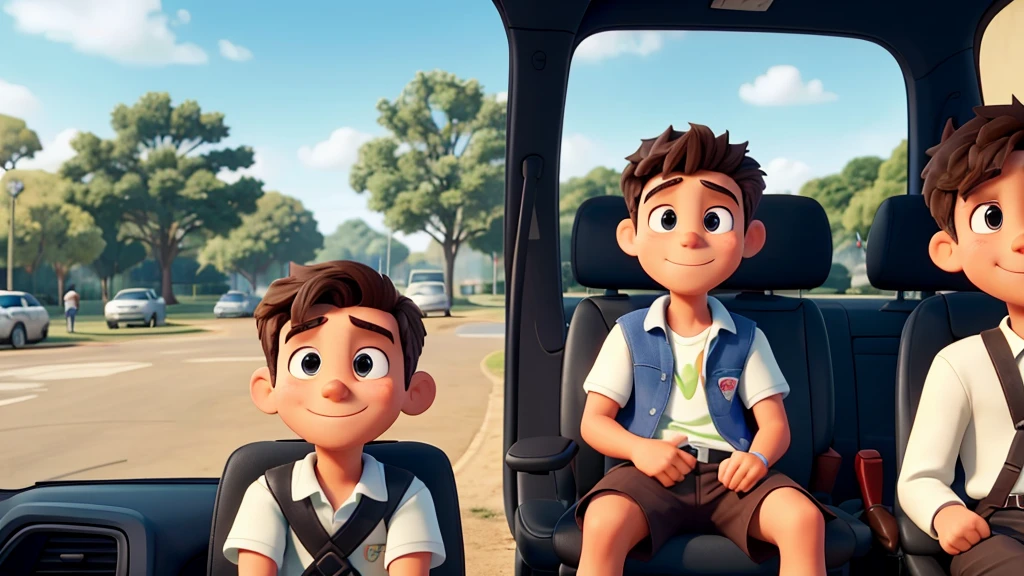 **Title: True friends**
**Chapter 1: The Great Competition**
Lucas e peter eram melhores amigos e adoravam competir em tudo. Be the one who ran faster, who could jump the highest, or whoever arrived at school first, the competition between them never stopped. Lucas always wore his seat belt when he got into the car because he knew it was the right thing to do and that it was the law. peter, on the other hand, I thought it was a waste of time.
**Chapter 2: The Park Challenge**
One day, They decided they would hold a competition in the park to see who could get through the obstacle course the fastest.. They were excited and couldn't wait to get there. Quando o pai de peter veio buscá-los, Lucas immediately put on his seat belt.. peter, although, got in the car and ignored the seat belt, like always.
**Chapter 3: The accident**
On the way to the park, something unexpected happened. A car made a dangerous maneuver, e o pai de peter teve que frear bruscamente. Lucas, secured by the seat belt, just felt scared. peter, who was without a belt, was thrown forward and hit his arm hard. The pain was immediate, and they realized something was wrong.
**Chapter 4: in hospital**
in hospital, os médicos confirmaram que peter havia fraturado o braço. He was very upset, not just because of the pain, but also for losing the competition in the park. While they waited, Lucas tried to cheer him up, mas peter estava muito pensativo. He knew he was lucky not to get hurt more seriously..
**Chapter 5: An Important Lesson**
After leaving the hospital, peter olhou para Lucas com gratidão e disse: "You were right, the seat belt could have prevented my injury." Lucas smiled and hugged his friend. From that day on, peter prometeu sempre usar o cinto de segurança. They remained friends and competitive, mas agora, they both knew that safety came first. In light of what happened, the two began working at school to raise awareness and impose