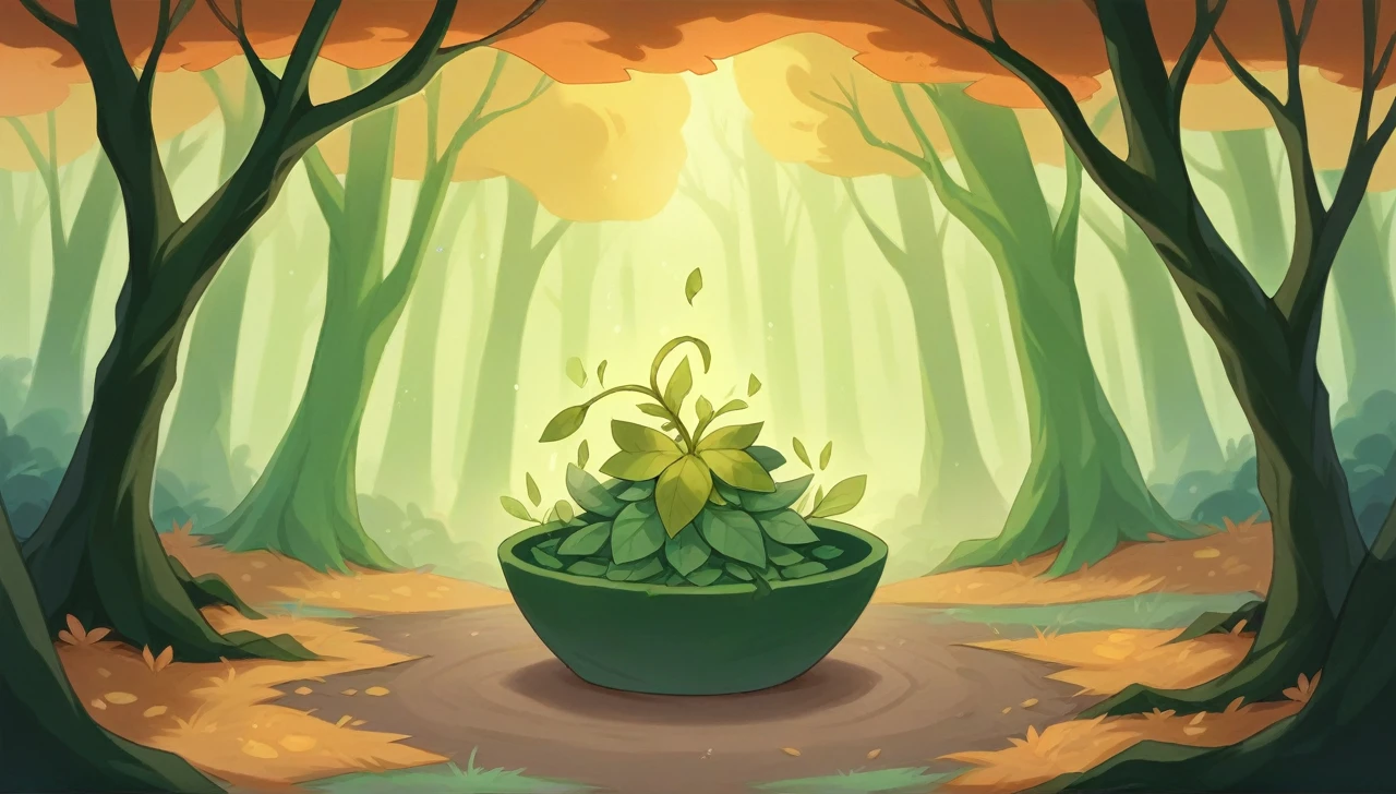 9:40
KB/s 5G
71%
A whimsical miniature figure composed of delicately arranged autumn leaves, poised in a carefree dance on the rim of a weathered, moss-covered terracotta pot, set against a lush, vibrant forest backdrop, where dappled sunlight filters through the canopy above, casting intricate shadows. The overall aesthetic is ethereal, with warm, earthy tones of sienna, umber, and olive green, infused with hints of emerald and golden light, evoking a sense of wonder and enchantment, as if plucked from a fantastical realm.
+