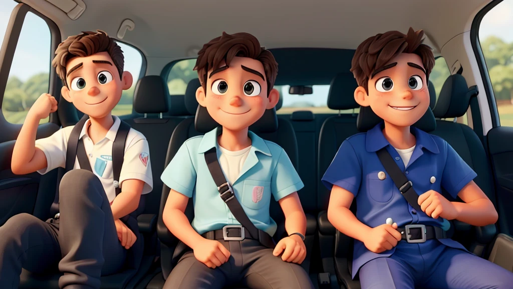 **Title: True friends**
**Chapter 1: The Great Competition**
Lucas e peter eram melhores amigos e adoravam competir em tudo. Be the one who ran faster, who could jump the highest, or whoever arrived at school first, the competition between them never stopped. Lucas always wore his seat belt when he got into the car because he knew it was the right thing to do and that it was the law. peter, on the other hand, I thought it was a waste of time.
**Chapter 2: The Park Challenge**
One day, They decided they would hold a competition in the park to see who could get through the obstacle course the fastest.. They were excited and couldn't wait to get there. Quando o pai de peter veio buscá-los, Lucas immediately put on his seat belt.. peter, although, got in the car and ignored the seat belt, like always.
**Chapter 3: The accident**
On the way to the park, something unexpected happened. A car made a dangerous maneuver, e o pai de peter teve que frear bruscamente. Lucas, secured by the seat belt, just felt scared. peter, who was without a belt, was thrown forward and hit his arm hard. The pain was immediate, and they realized something was wrong.
**Chapter 4: in hospital**
in hospital, os médicos confirmaram que peter havia fraturado o braço. He was very upset, not just because of the pain, but also for losing the competition in the park. While they waited, Lucas tried to cheer him up, mas peter estava muito pensativo. He knew he was lucky not to get hurt more seriously..
**Chapter 5: An Important Lesson**
After leaving the hospital, peter olhou para Lucas com gratidão e disse: "You were right, the seat belt could have prevented my injury." Lucas smiled and hugged his friend. From that day on, peter prometeu sempre usar o cinto de segurança. They remained friends and competitive, mas agora, they both knew that safety came first. In light of what happened, the two began working at school to raise awareness and impose