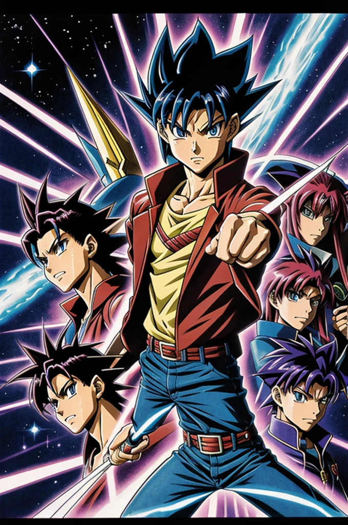 Yu-giOh anime in late 80's artstyle