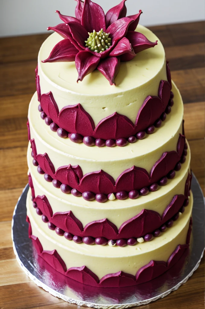 Beautiful pitahaya shaped cake