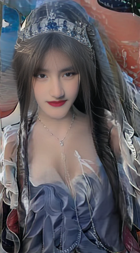 best quality, realistic, photorealistic, extremly detailed, an extremely delicate and beautiful, RAW photo, professional lighting, light on face, depth of field, 1girl, black hair, bangs, blue eyes, fashion girl, beautiful eyes, midium breast, real face, real skin, realistic face, realistic skin, detailed eyes, detailed facial features, detailed face and breast, (ulzzang-6500:0.1), <lora:museGirlfriendV2_v2:0.6>, <lora:koreanDollLikeness_v15:0.1>, (nude, naked), floating hair, ((shirt)), (open clothes, bare shoulders, exposed breasts), ((Cover nipples with hands:1.3)), ornate jewelry, necklace, errings, (open mouth, surprised expressions:1.4),