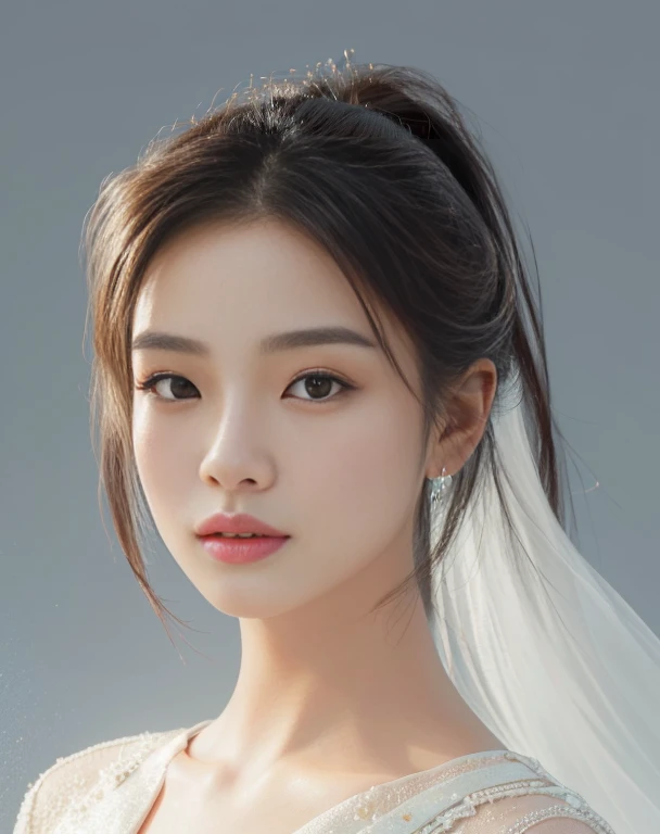 Araffe woman, beautiful,ponytail, long hairลอยปลิวขึ้น,black eyes, ผู้หญิงlong hairชาวเอเชียตะวันออกเฉียงใต้ที่มีใบหน้ากลม, Large chest measures 38 inches., Warm light, morning sun, long hair,black eyes,abdominal muscles, The body is beautiful and strong., rounded chest, (digital painting, HDR, high contrast), 3-D, 8K, 45,000,000 pixcls,Asian girl, Gorgeous Chinese model, Japanese model, beautiful asian woman, Japanese goddess, Very beautiful girl., beautiful young woman, very beautiful woman, Attractive and beautiful, sexy girl, Asian girl, beautiful female model, jaw-dropping beauty, ใบหน้าและร่างกายที่น่าดึงดูดarafed woman in a red uniform posing for a picture, red uniform, Wearing a red captain's uniform, young woman wearing uniform, Wearing a headmaster's uniform, JK uniform, Rin Tohsaka, wear restaurant uniform rr, wear red dress, red shirt, Wear a red formal dress, pilot suit, red dominating, cool red shirt, wearing red shirt