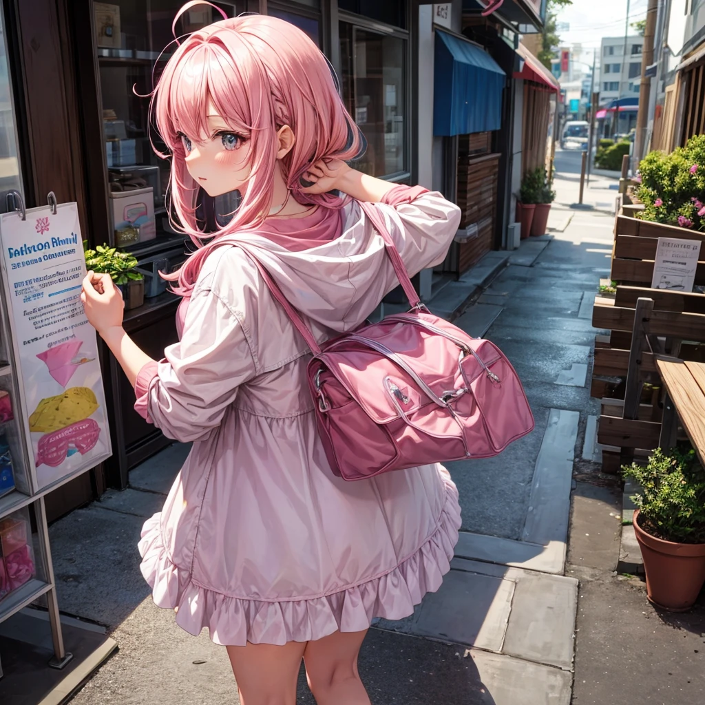 cawaii GAL pink hair Y2K