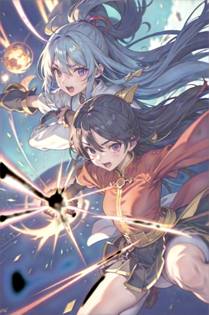 high resolution、Fighting Witches。At a dynamic angle。