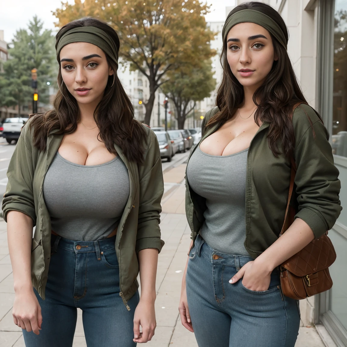 Hyper-realistic and detailed shot, three girls, 18 years old, sfw, (wearing a long, knitted dress with a belt), outside. The sun is shining. Perfect eyes, (shag_cut hair), choker, sexy red tinted glasses, dark eyeshadow:1.5, (red lipstick:0.9), (big breasts:1.3), (kissing:1.3), (Highly detailed skin:1.1), (skin texture:1.1), (high detail face:1.1), high detail body, high detail clotheasterpiece), (realistic), ultra high definition, 4k, ultra high resolution