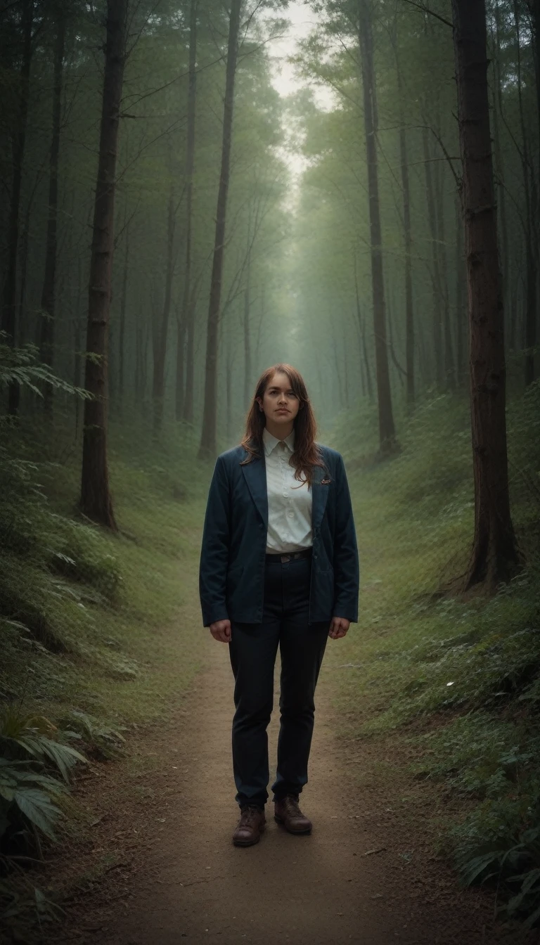 There is a creature in the forest，Human-like appearance，Brown hair all over the body，Ultra-detailed（best quality，4K，8K，High level，masterpiece：1.2），Ultra Detailed，（lifelike，Photo real，Photo real：1.37），Highly detailed animals，Complex patterns，Realistic lighting，Fantasy Creatures