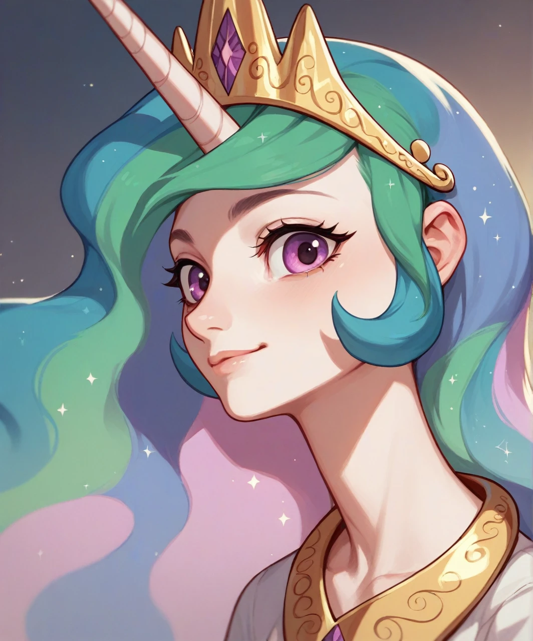 princess celestia, looking at you, cute