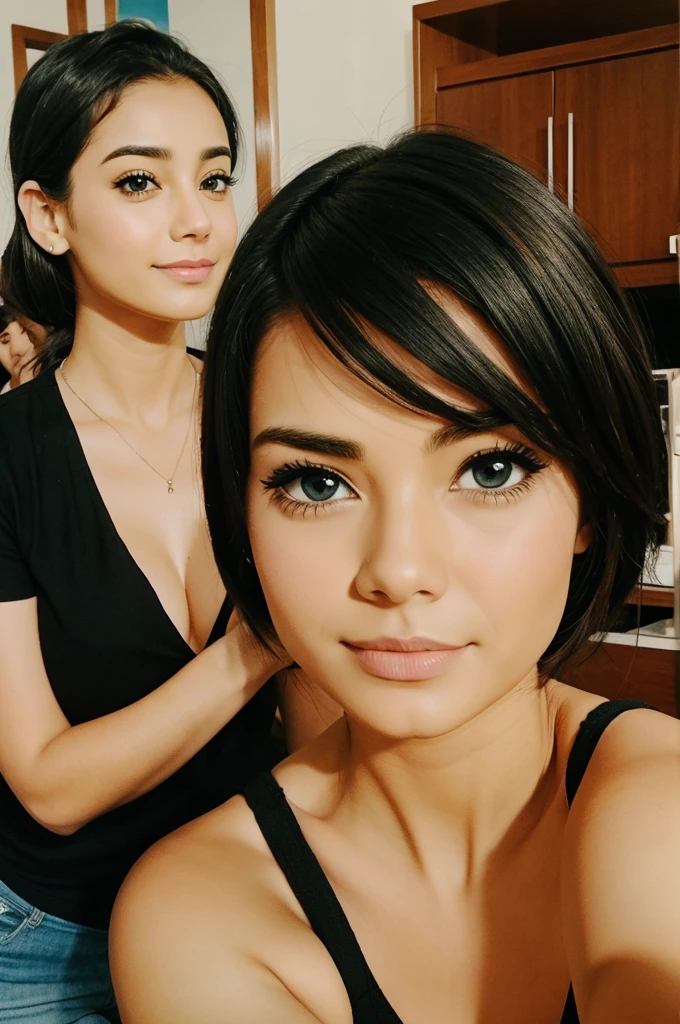 Some friends photo like cartoon