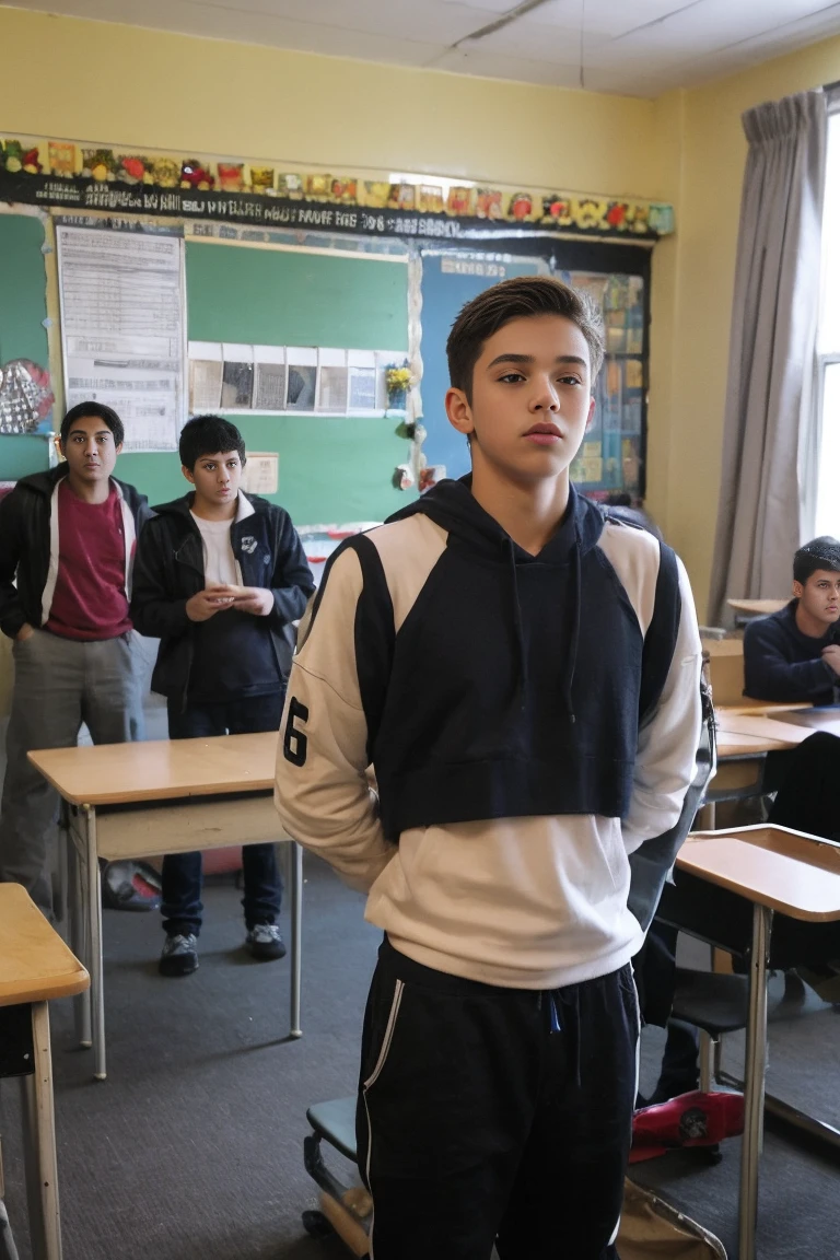photo of handsome age men in classroom
