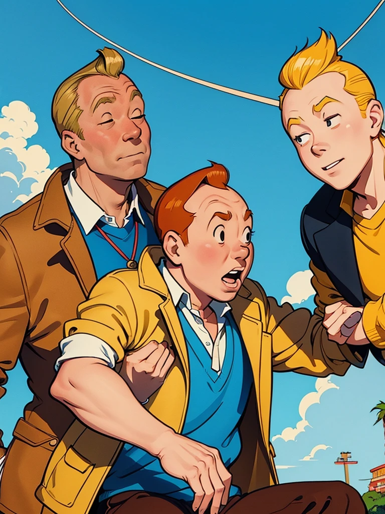 Tintin is from Hergé's comics, but this is a poster for Tarantino's new film.