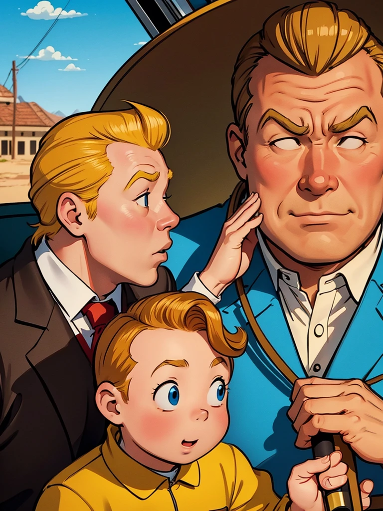 Tintin is from Hergé's comics, but this is a poster for Tarantino's new film.