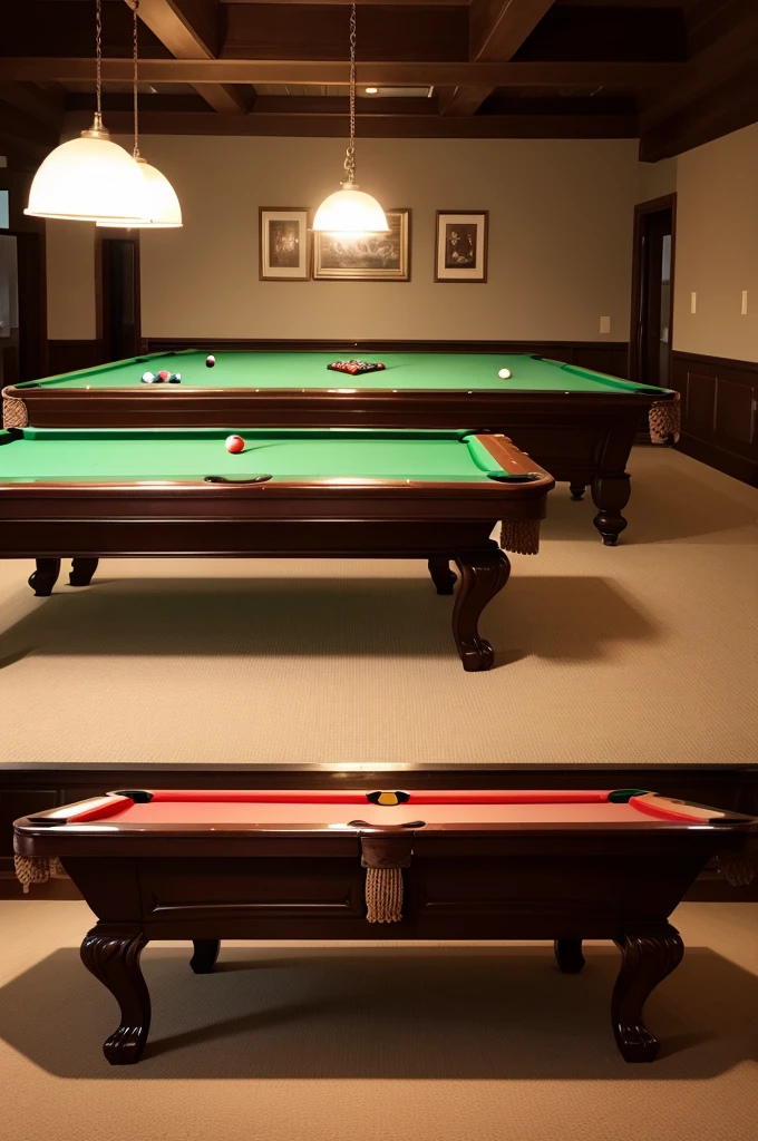 Birthday Cake on the billiard table