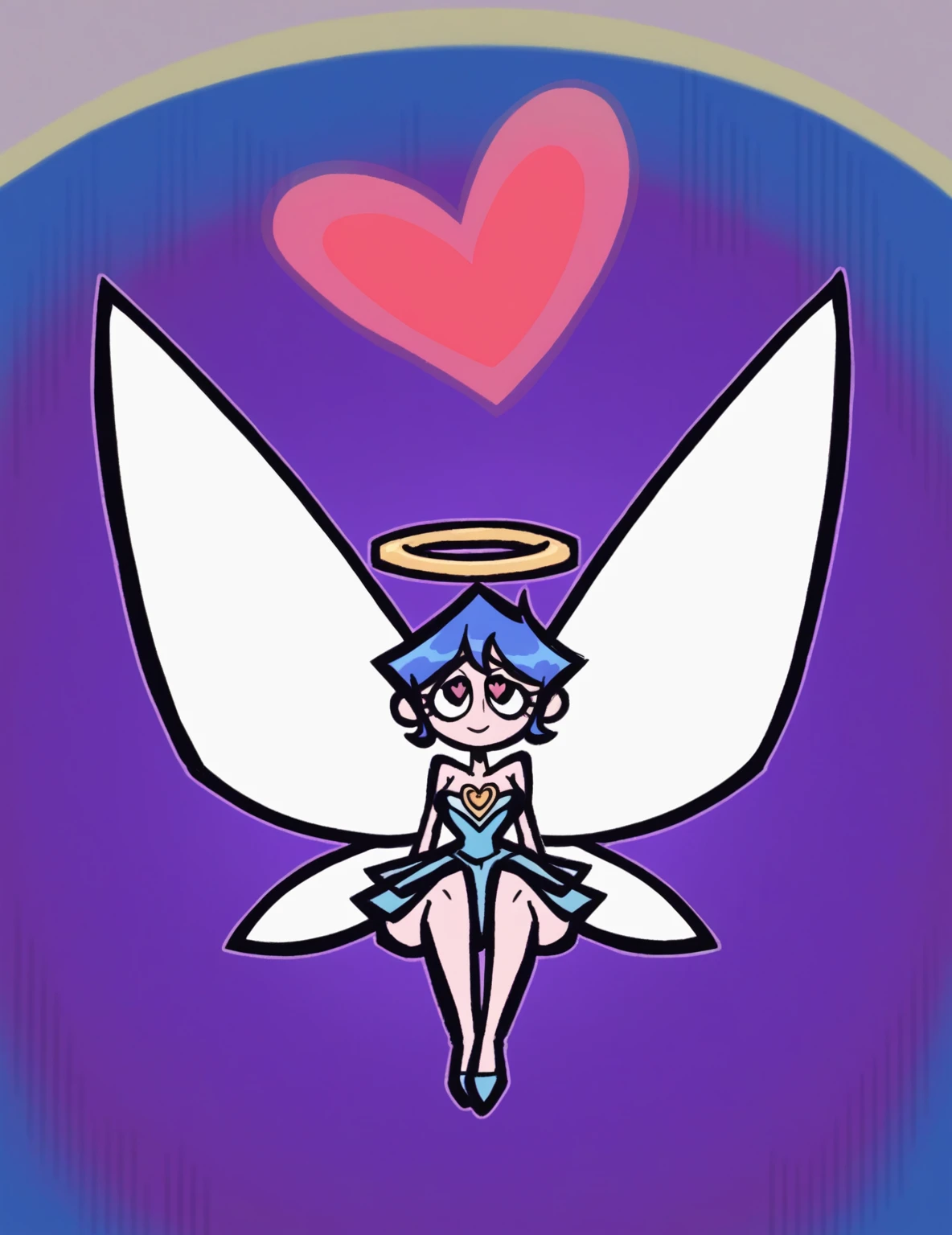 zPDXL, score_9, score_8_up, score_7_up, source_anime,
1girl, solo, heart eyes, (sitting on lap), angel wearing Ethereal white ensemble with a flowing top, layered tulle skirt, wearing a ethereal tiara crafted from moonlight, blue stockings, blue ballet flats, feathered (angel wings), (angel halo), wearing a celestial amulet glowing with inner radiance, Tinker Bell blue , fairy, long blue hair, fairy wings,fleurs
valbun, une femme avec des écouteurs assis par terre avec une manette de jeu vidéo dans une main, elle rit, heureuse, souriante. Elle est seule dans la pièce. valbun,cœur ,fleur