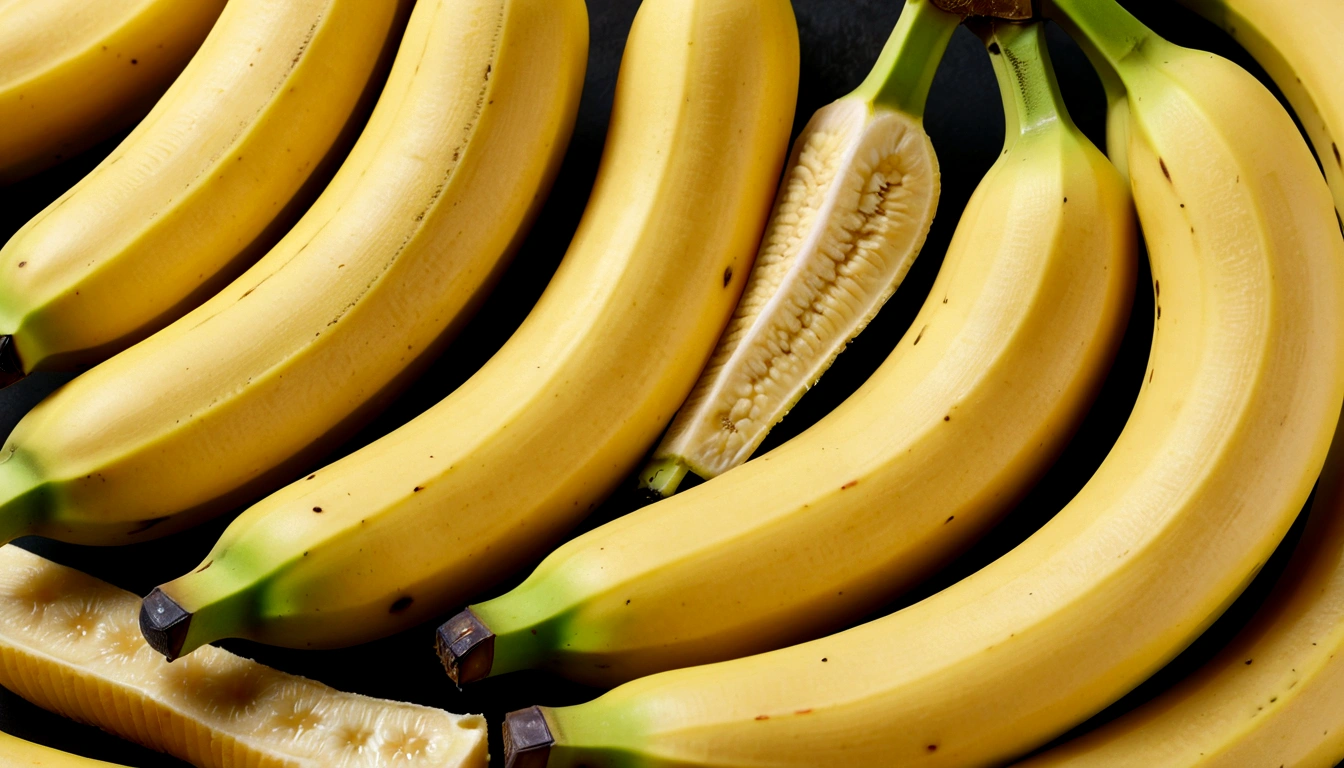Banana foods real natural realistic