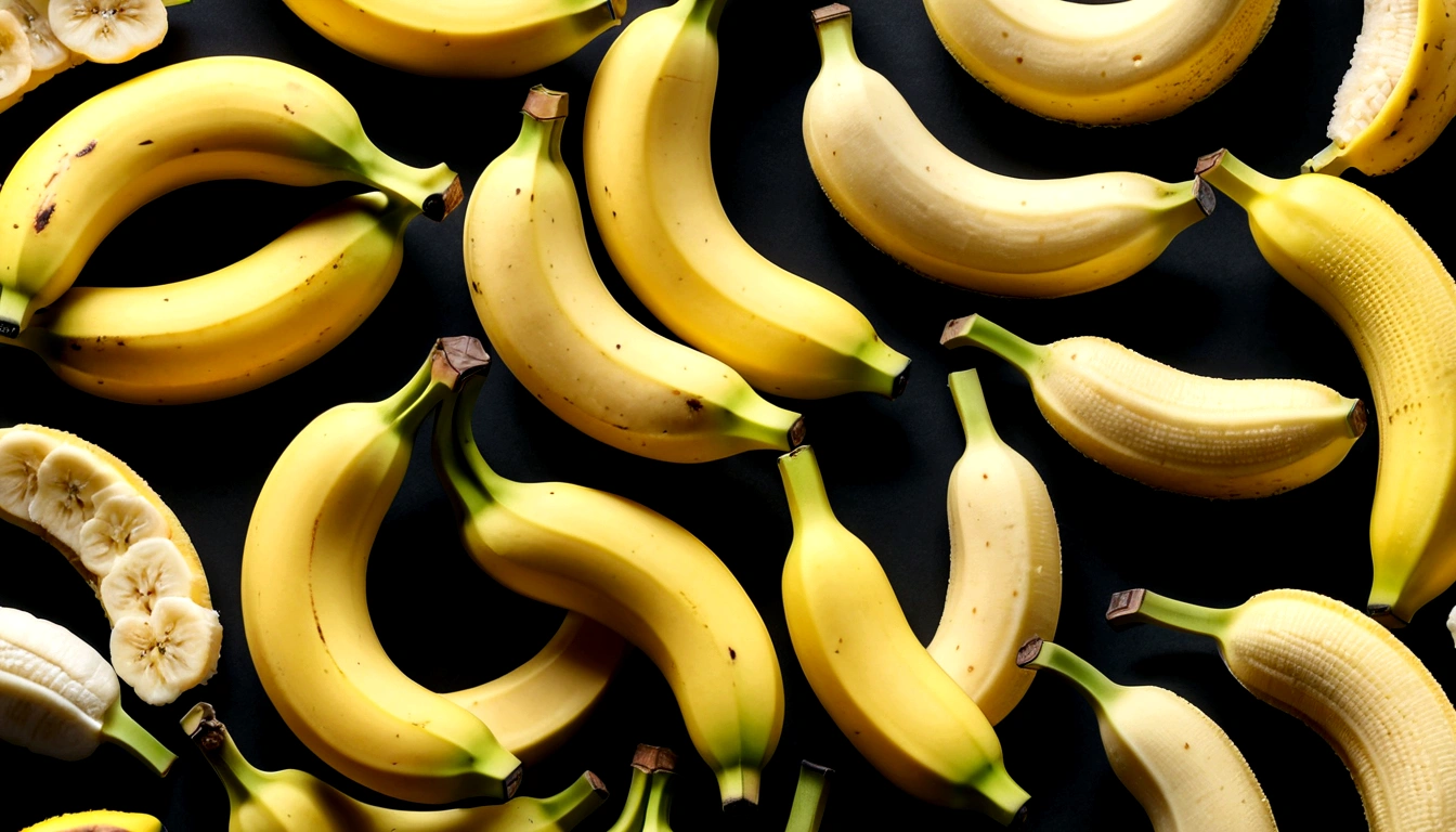 Banana foods real natural realistic