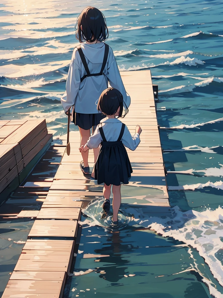 Walking on the water, Looking down