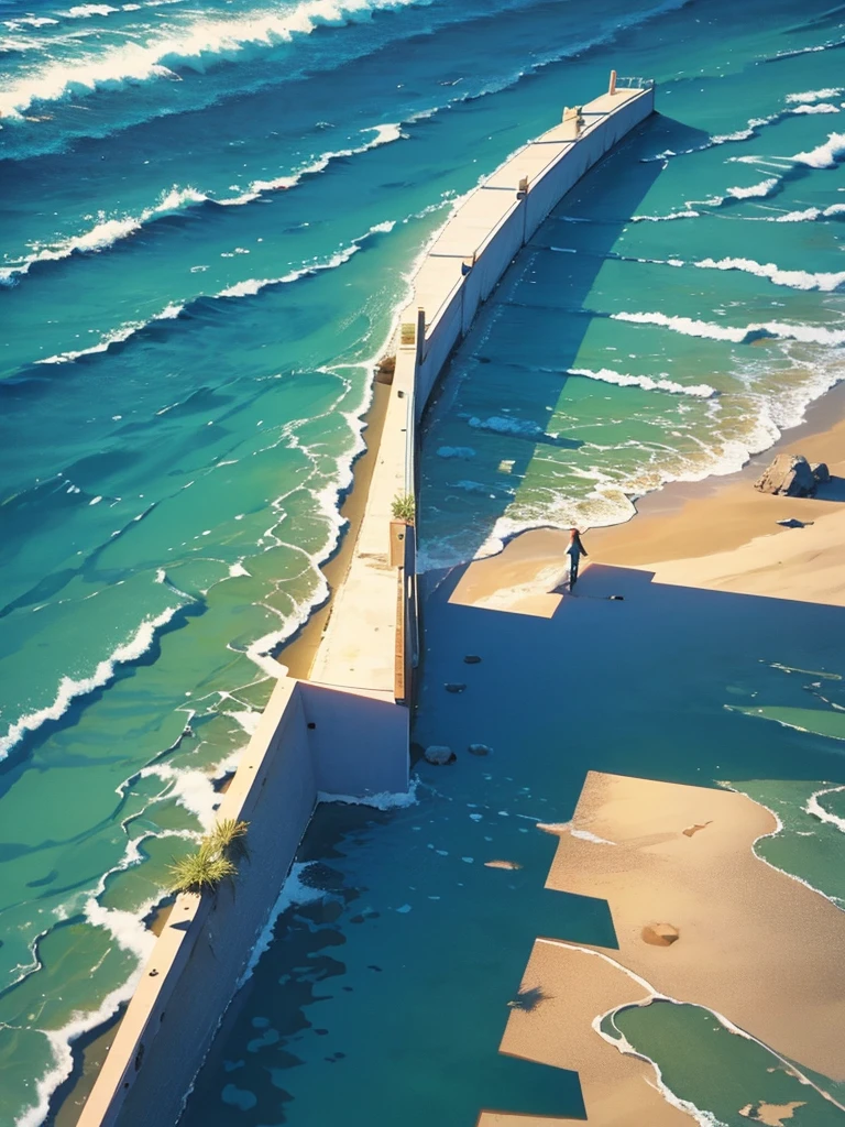 Walking on water, Composition looking down from directly above, Fish Shadow
