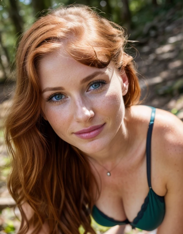 Madelaine Petsch milf, Regarder le spectateur (Tout de suite, messy, vêtements de sport mode Urbex en ruine , with hair tied back, natural lighting, Epic Milf Character Composition,Outdoors forest, on knees, (view from above), Street clothes , facing viewer, sourire, seductive smile, bouche ouverte, langue, Langue sortie, gouttes de liquide sur le visage, peau, poitrine (8k, Photo brute, Highest quality),(epic realistic:1.5), posture dynamique,erotic face (detailled eyes:0.8), (Highest quality), (meilleure ombre),Intricate details,cinematic,((peau:1.4)),interior (Hdr:1.5),Detailed, (glowing lighting: 0.7), Masterpiece, Photo RAW portrait en pied, Des yeux captivants, Bright details, Tight lips, (High Skin Detail), (teinte: 0.25), (vente: 0.66), Key lighting, (backlight: 0.4), Profondeur de champ moyenne, Canon 5d, Objectif 50mm, f/4 ouvertures, (Ultra-detailed, Complex detail), mise au point nette, 4K, Absurde, Grain de film 8mm,flirting with camera