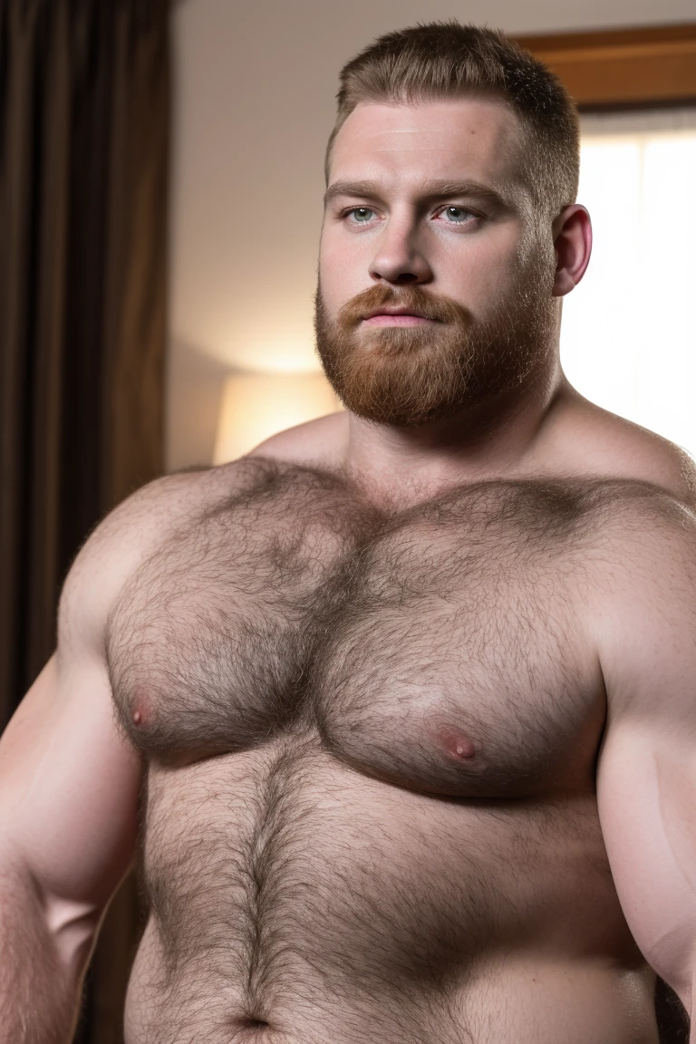 8K HDR Very Realistic Real Very Detailed High Quality 8K HDR Very Realistic 47 year old daddy rugged bodybuilder muscle bears man, 8KHDR very realistic detailed hairy, 8KHDR very realistic beared big ginger daddy muscle bear, and 8KHDR very realistic detailed rugged burly man in shorts. 8KHDR Very Realistic legs, 8KHDR very realistic hair, 8KHDR very realistic beards, 8KHDR very realistic thick chubby fat neck, 8KHDR very realistic neck lines, 8KHDR very realistic detailed neck, 8KHDR very realistic belly, 8KHDR very realistic burly chest, 8KHDR very realistic detailed hairy burly strong chest and arms, 8KHDR very realistic detailed hairy burly strong chest and arms, 8KHDR very realistic pecs, 8KHDR very realistic burly muscle bear body, 8KHDR very realistic nipples, 8KHDR very realistic burly muscle bear body, 8KHDR very realistic face, 8KHDR very realistic detailed face, 8KHDR very realistic eyes, 8KHDR very realistic detailed eyes, 8KHDR very realistic pupils, 8KHDR very realistic detailed pupils, 8KHDR very realistic head, 8KHDR very realistic waist, 8KHDR very realistic facial features, 8KHDR very realistic burly arms, 8KHDR very realistic elbows, 8KHDR very realistic hands, 8KHDR very realistic pecs, 8KHDR very realistic belly, 8KHDR very realistic human man body, 8K HDR very realistic bellybutton, 8KHDR very realistic wrists, 8KHDR very realistic fingers, 8KHDR very realistic fingernails, 8KHDR very realistic shoulders, 8KHDR very realistic mouth, 8KHDR very realistic lips, 8KHDR very realistic mens clothing, 8KHDR very realistic detailed mens clothing. 8KHDR Very Realistic Hairy Bearded Burly Muscle bear Photoshoot, 8KHDR A very realistic burly muscle bear man in a bedroom, 8KHDR Very Realistic Intricately Detailed, 8KHDR very realistic detailed bedroom surroundings, 8KHDR very realistic surroundings lighting, No Deformities, captured with a 85mm lens, 8K HDR Very Realistic, 8K HDR Clear HDR Quality full with very realistic real details