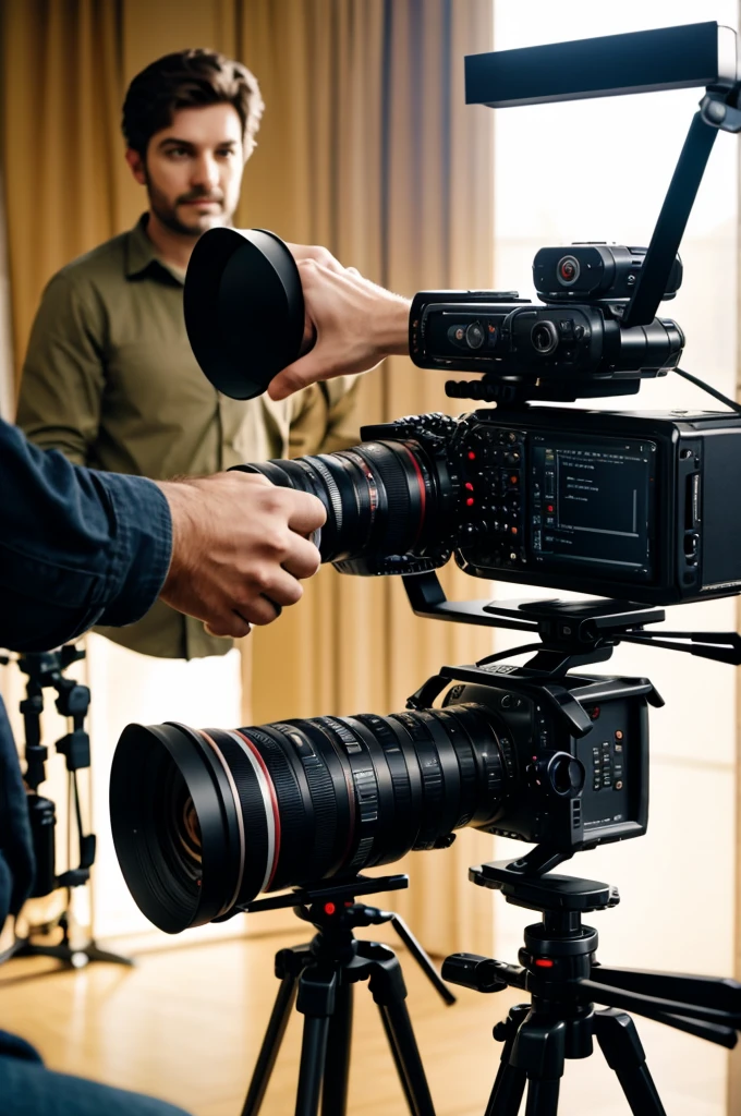 person cinematographer directing a commercial