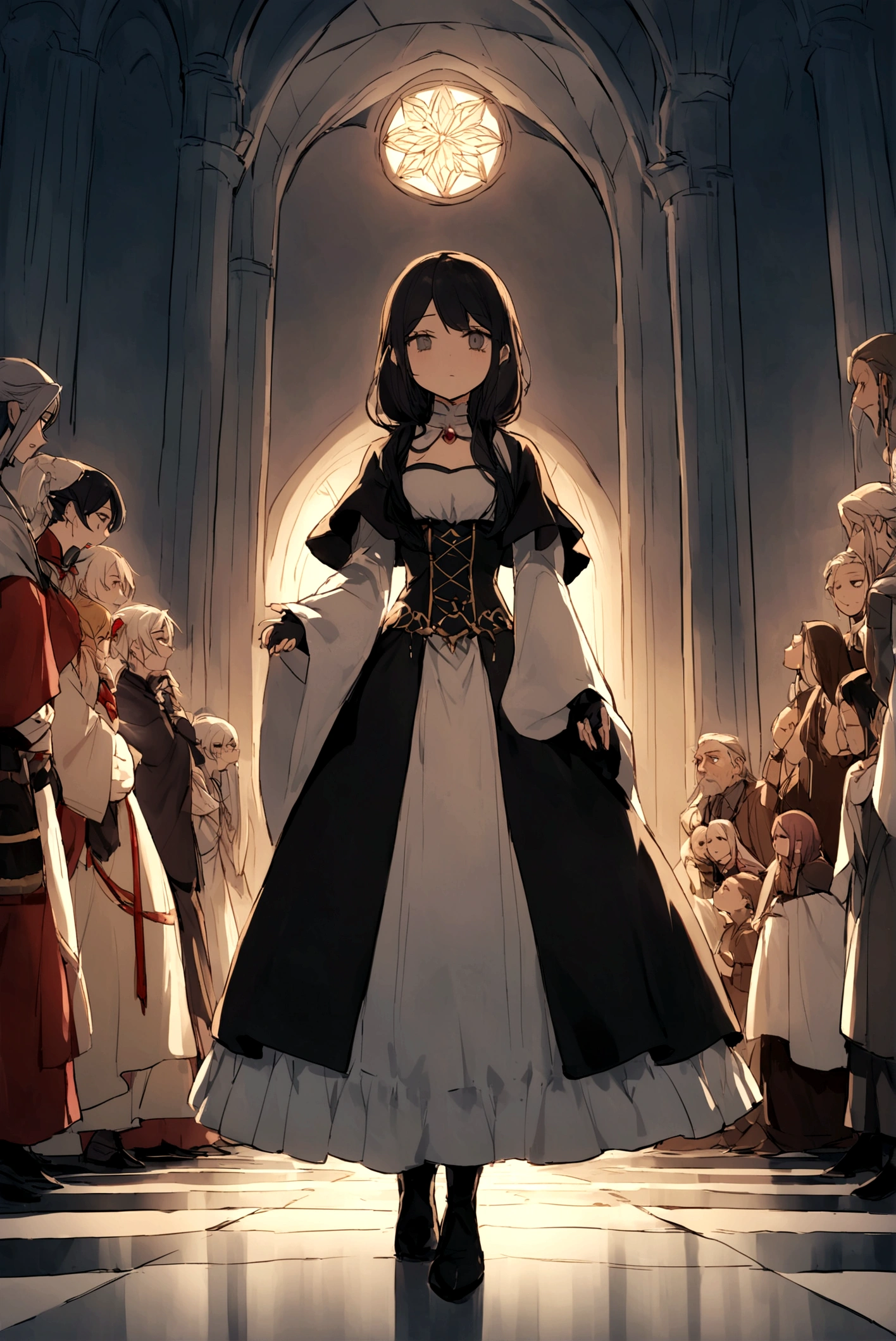 Can you help me separate it by chapters This is a story about a beautiful girl named Midnight , She was born in a Kingdom full of evil and wealth , Her arrival was expected by many and by others they only sought to kill her. , His father, the king, was a proud and heartless man. He liked to see people suffer and he complained about the pain until they died. , his mother the Queen , He was a person, I am a narcissist, he really liked jollery.,he liked about putting people down, she ate the flesh of the people the king killed . The people of the Kingdom were very cold without trusting anyone, full of resentment and suffering, they did not feel cold or heat, they did not have any feelings. , Midnight was born in a cradle of gold when she was born the people of the Kingdom were filled with pride since they had someone else to lead them. , To celebrate his arrival, his parents gave the entire town blood to drink and threw fire into the skies., The people mounted their animals and the skies flew, the floors trembled. , but Midnight was not a normal girl she was pale skinned , with beautifully gray eyes and very black hair , The people of the town said that she was a girl who was going to have a lot of courage and was going to expand her land so that everyone would kneel before her and beg for her life. , But as Midnight grew up she saw what her parents did and she didn't like it, she preferred peace and harmony. , Listening to music and singing, I danced through the corridors of the castle without being able to leave the room. , Her parents realized that Midnight didn't like any of that, so they forced her to kill people and eat them and dress luxuriously. They trained her to cut the throats of her victims and not leave a single trace of them. , She became cold and heartless towards her parents at such a young age she could not be happy although she still had a little happiness left., When Midnight was 10, her parents told her she would have a brother, she didn't show any interest., although inside I was m