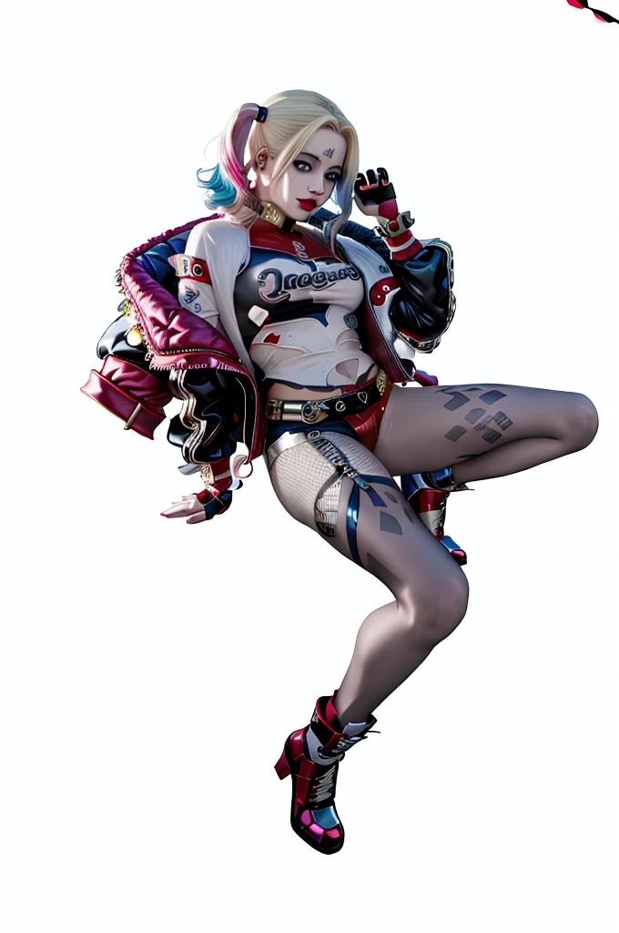 Harley Quinn, (Best quality at best, 4K, 8K, A high resolution, Masterpiece artwork:1.2), harlequin queen, Harley Quinn, portrait of harlequin quinn,, high-heels, ultra detali, (real, realistically, realistically:1.37),, Conceptual artist style, (realistically:1.2), (Infinite Reality), (Masterpiece artwork:1.2), (Best quality at best), (Hyper-detail), (8K, 4K, complex),