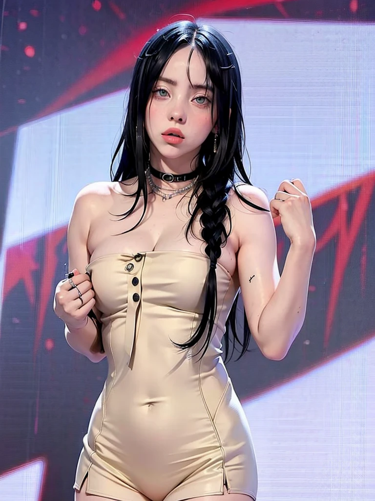 billie eilish, naked, sedutore exprecion,