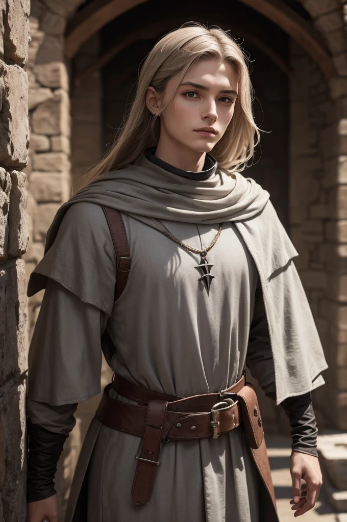 A budget, medieval clothing, ashen skin