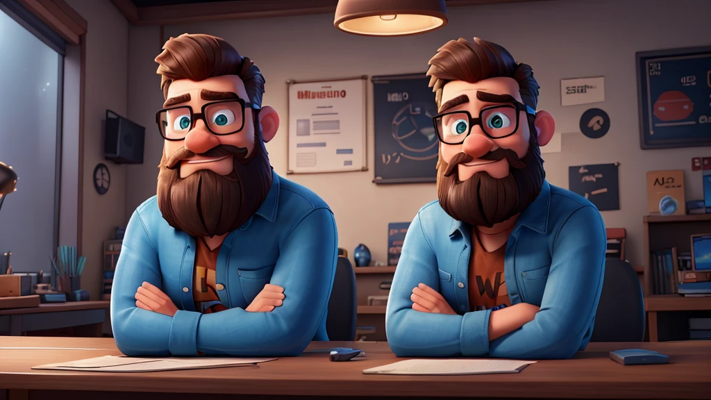 max , a macho big geek , with a hipo beard sitting at a table with a laptop and a microphone, unsplash, realism, , in a streamer studio room, neon ambiance , looking to camera, a photo of a man, portrait shot 8 k, photo portrait, looking towards the camera , ultra detail, high resolution, ultra detailed, best quality, amazing, top quality, extremely detailed CG unity 8k wallpaper, cinematic lighting.
