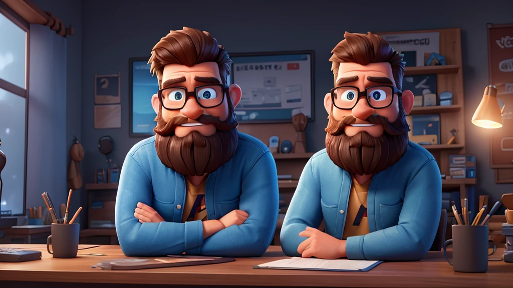 max , a macho big geek , with a hipo beard sitting at a table with a laptop and a microphone, unsplash, realism, , in a streamer studio room, neon ambiance , looking to camera, a photo of a man, portrait shot 8 k, photo portrait, looking towards the camera , ultra detail, high resolution, ultra detailed, best quality, amazing, top quality, extremely detailed CG unity 8k wallpaper, cinematic lighting.