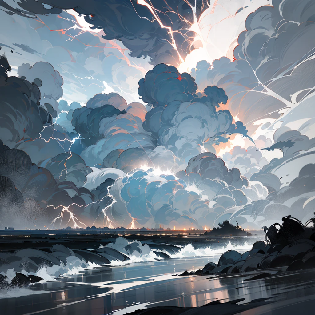 Stormy weather, dark clouds, lightning
More dark color palette