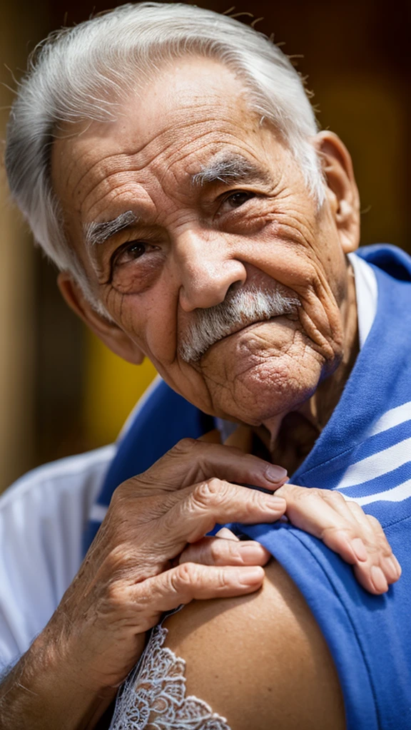 old man with Brazilian affection
