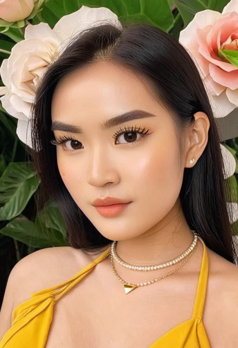 ((Photo\medium)\, ((high quality:1.2)), work of art, (8k), extremely detailed, ((High detail:1.2)), ((best resolution:1.4)), Solo, 24 years old Vietnamese female, ((bikini)), BREAK, ((perfect hourglass hot body)), BREAK, ((square and defined face of an extremely perfect and beautiful model)), BREAK, ((triangular and arched eyebrow, high and thin nose, perfect mouth, long and voluminous eyelashes, small hunter eyes)),