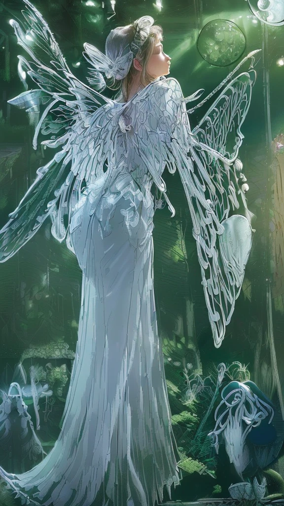 ((highest quality)),(ultra high resolution),(Super detailed),(detailed description),((best CG)),(best work of art),super precision art,great drawing art,(Fantasy art with precise details:1.5), (one female fairy:1.5),,Beautiful face 1.5,natural makeup:1.6,((transparent wings:1.6)),((offer a prayer:1.6), (((moonlit night in the forest:1.6))),((clear spring:1.6))